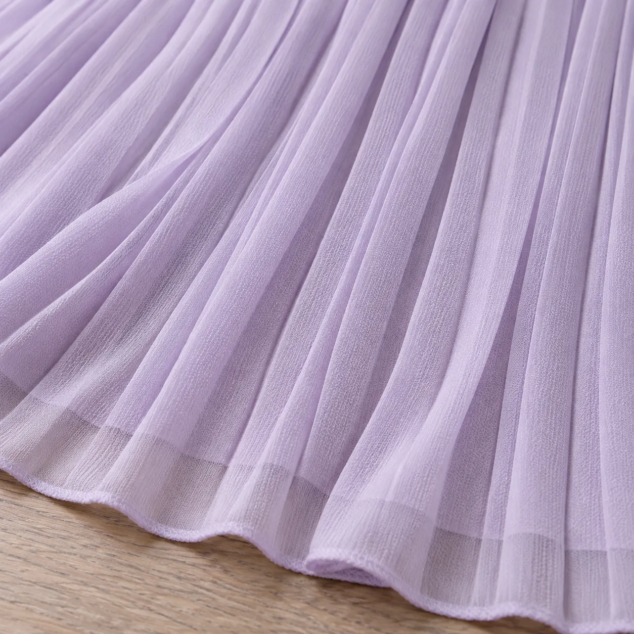 Violet lilac skirt - detail view; styling excluded