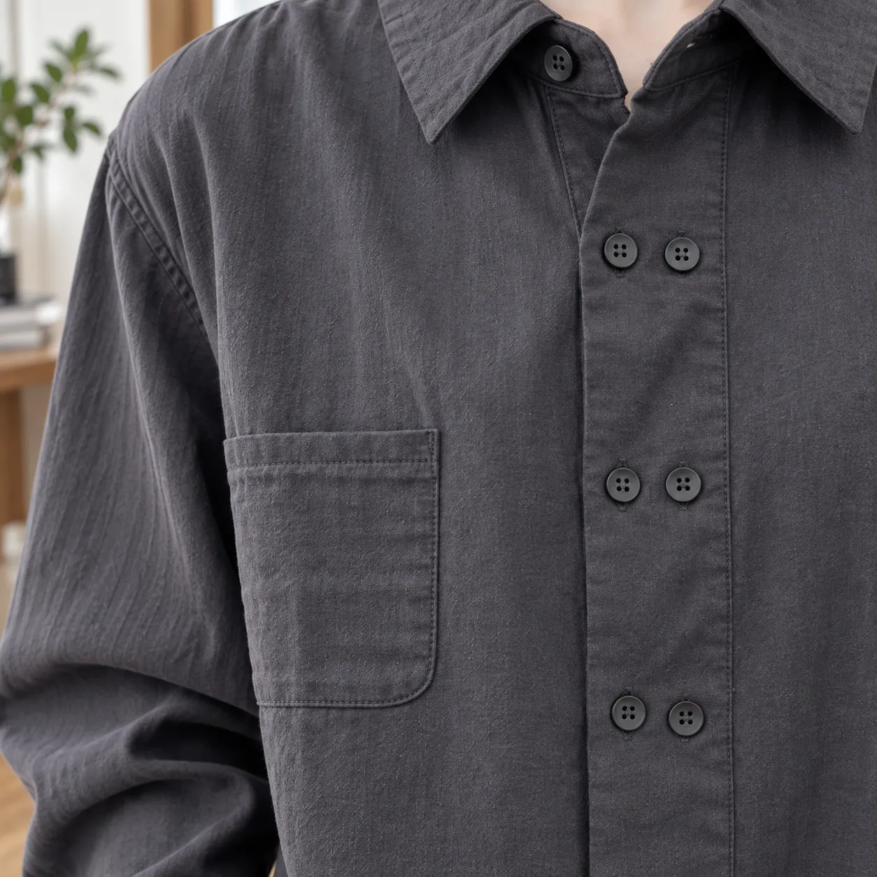 Flora Panel Shirt - detail view; other styling excluded