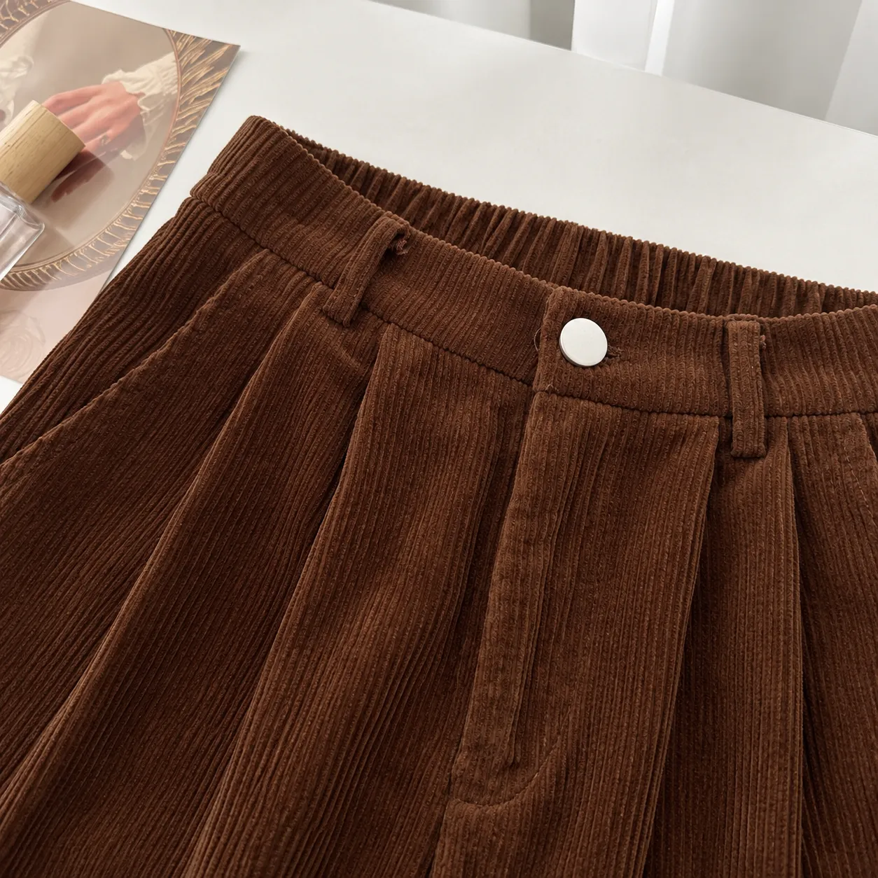 Nina Cord Trousers - detail view; styling accessories not included